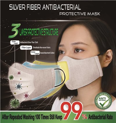 Siler fiber antibacterial protective mask